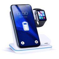 Wireless Qi Charger GY-Z5A 3in1 with LED 15W Τριπλός Ασύρματος Φορτιστής