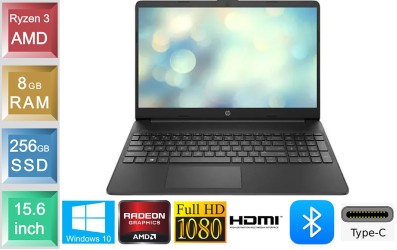 HP Laptop 15s-eq1305ng - Ryzen 3 - 8GB RAM - 256GB SSD