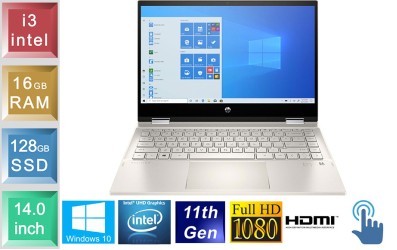 HP Pavilion x360 14 - i3 - 16GB RAM - 128GB SSD - Touchscreen