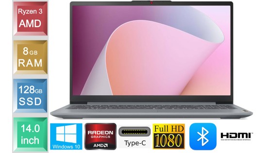 Lenovo Ideapad Slim 3 14AMN8- Ryzen 3 - 8GB RAM - 128GB SSD