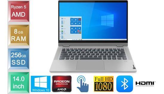 Lenovo IdeaPad Flex 5 14ARE05 - Ryzen 5 - 8GB RAM - 256GB SSD  - Touch