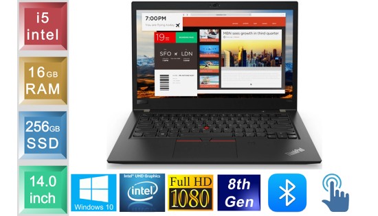 Lenovo ThinkPad T480 - i5 - 16GB RAM - 256GB SSD - Touch